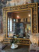 Grand miroir italien du XVIII ème ( arte povera ) avec miroir au mercure