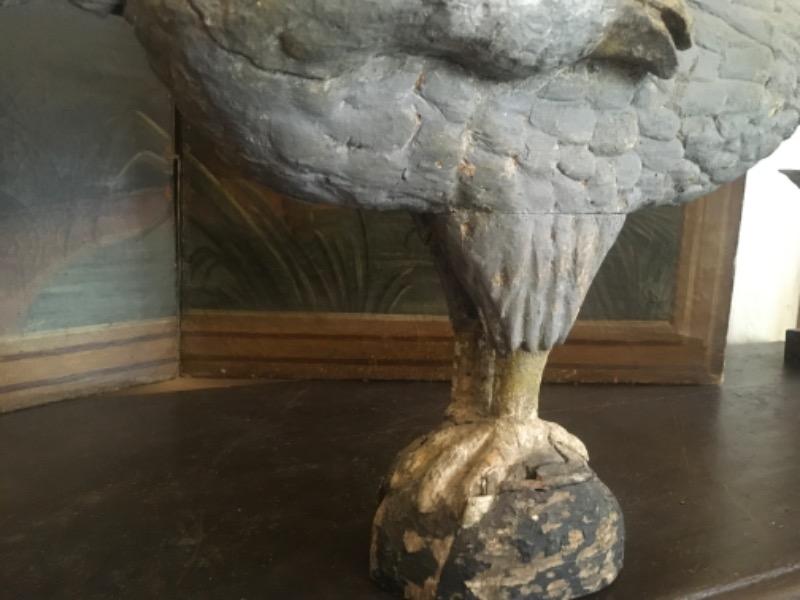 Aigle en bois sculpté art populaire américain début XIX ème
