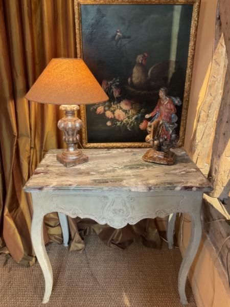 Console galbée peinte en bois sculpté (région Arles) avec un tiroir