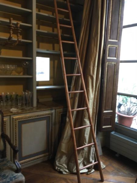 Echelle de bibliothèque en bambou début XX ème