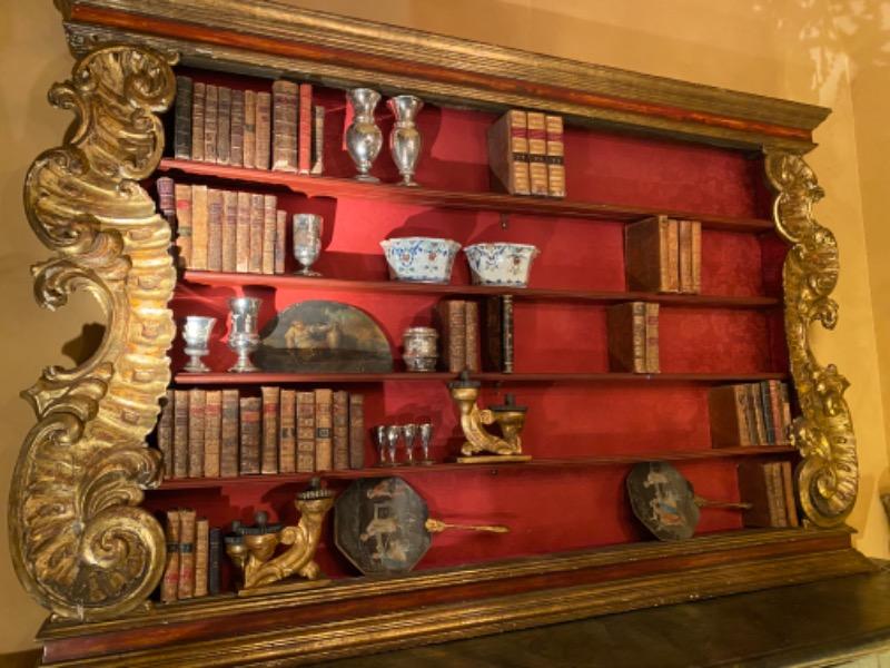 Étagère ( élément en bois doré régence ) Sicile XVIII ème