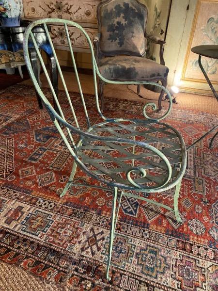 Fauteuil de jardin fin XIX ème en métal