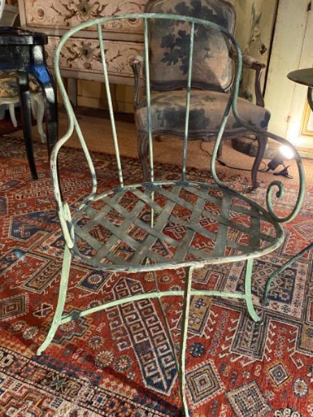 Fauteuil de jardin fin XIX ème en métal