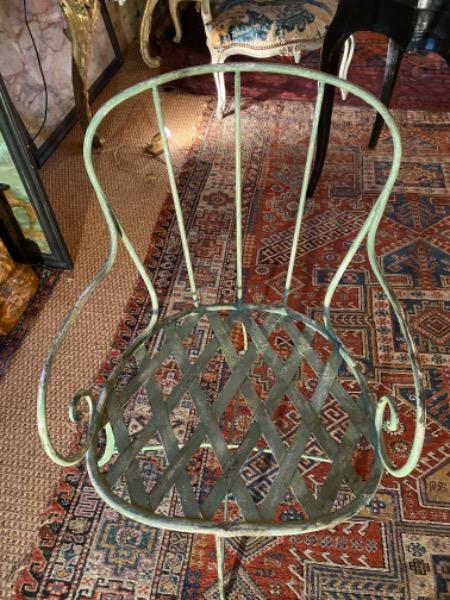 Fauteuil de jardin fin XIX ème en métal
