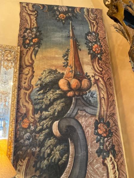 Fragment de toile peinte ( provence 18 ème )