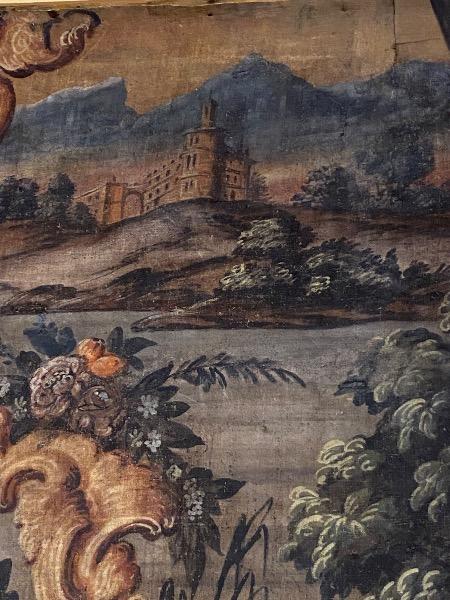 Fragment de toile peinte ( Provence 18 ème )