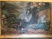 Fragment de toile peinte d’époque 18 ème