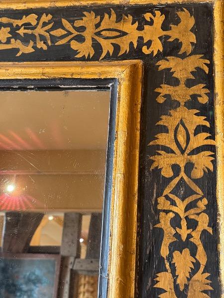 Grand miroir italien du XVIII ème ( arte povera ) avec miroir au mercure