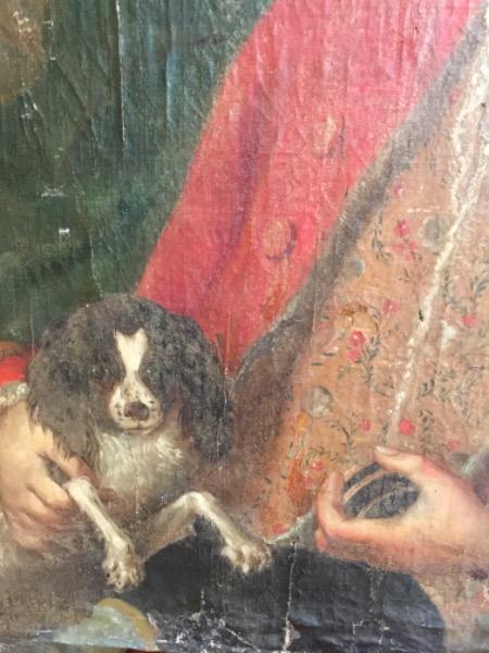 Grand portrait d’un homme de qualité d’époque 18 ème ( à restaurer )