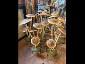 Groupe de champignons en métal XX ème