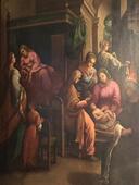 HSToile ( Domenico Carpinoni ) représentant ‘ la naissance de la vierge Marie ‘ XVII ème