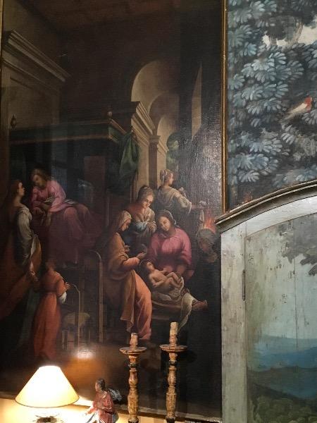 HSToile ( Domenico Carpinoni ) représentant ‘ la naissance de la vierge Marie ‘ XVII ème