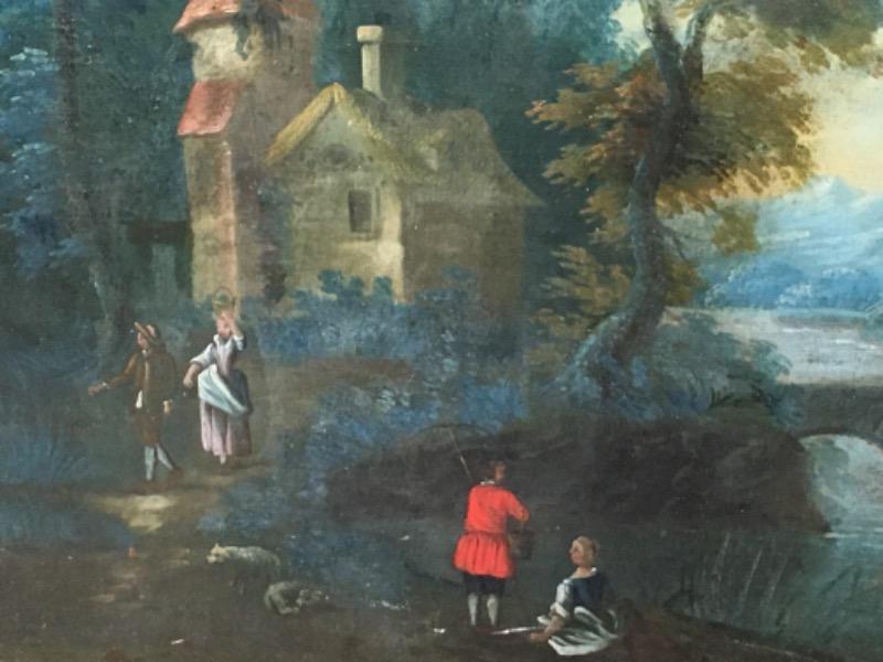 HSToile ‘ scène champêtre ´ d’époque 18 ème