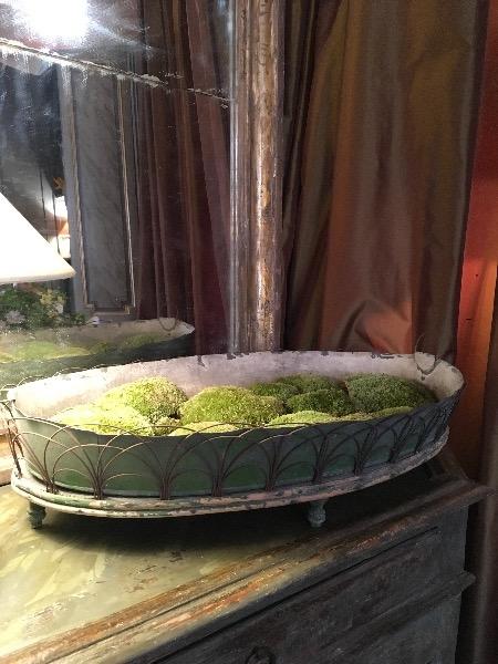 Jardinière de forme oblongue, avec son intérieur en zinc XIX ème 