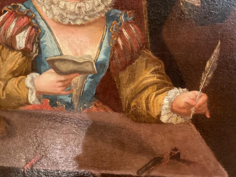 ´le billet doux ´HSToile époque fin XVIII ème encadrée ( cadre postérieur )