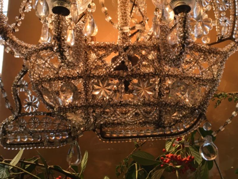 Lustre-caravelle XX ème à 4 lumières 