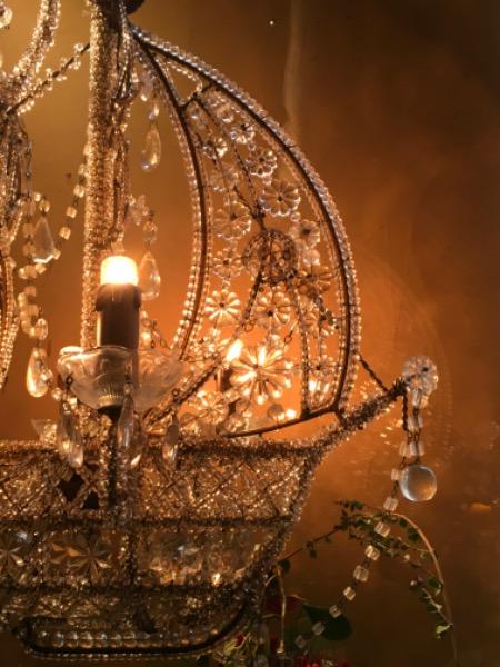 Lustre-caravelle XX ème à 4 lumières 
