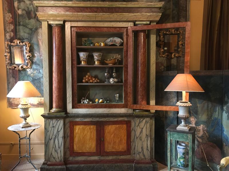 Meuble de boiserie formant 2 corps début XIX ème (provenance Milan )