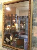 Miroir de boiserie XVIII ème ( baguette bérain en bois doré )