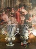 Paire d’appliques murales en treillage ( fer ) de forme médicis XX ème