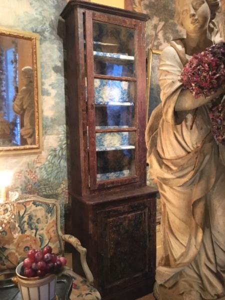 Paire de bibliothèques vitrées XIX ème ( vitres anciennes)