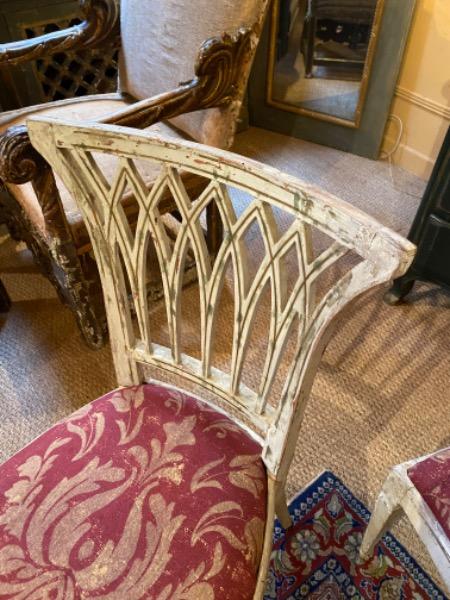 Paire de chaises italiennes ( directoire ) à châssis 