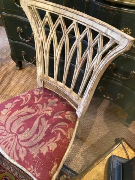 Paire de chaises italiennes ( directoire ) à châssis 