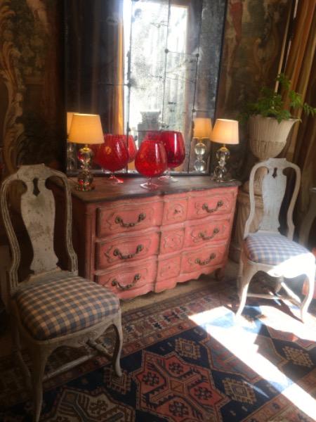 Paire de chaises suédoises peintes XVIII ème