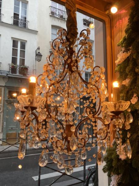 Paire de lustres toscans à 5 lumières XX ème