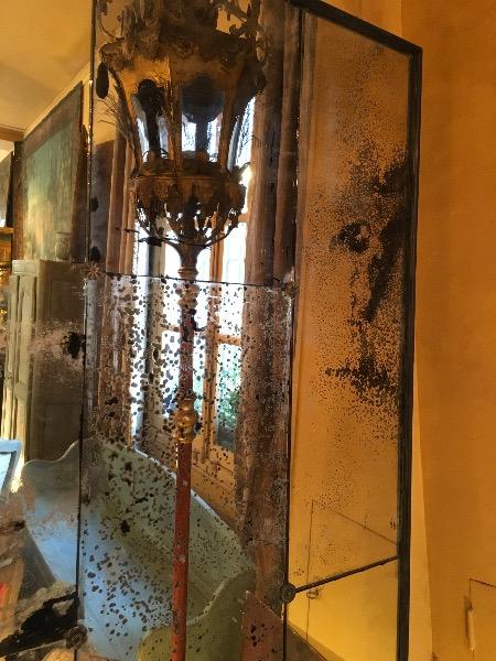 Paire de miroirs italiens ( au mercure )