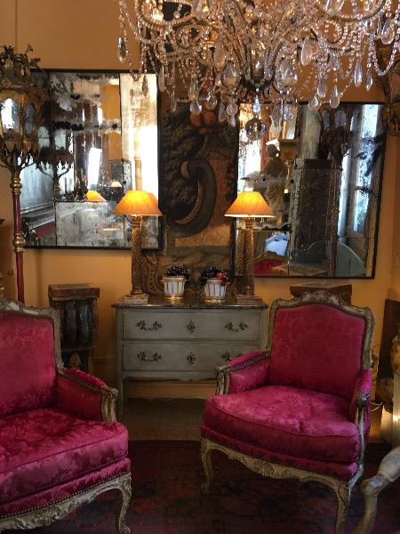 Paire de miroirs italiens ( au mercure )