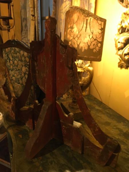 Paire de profils italiens en bois doré fin XVIII ème 