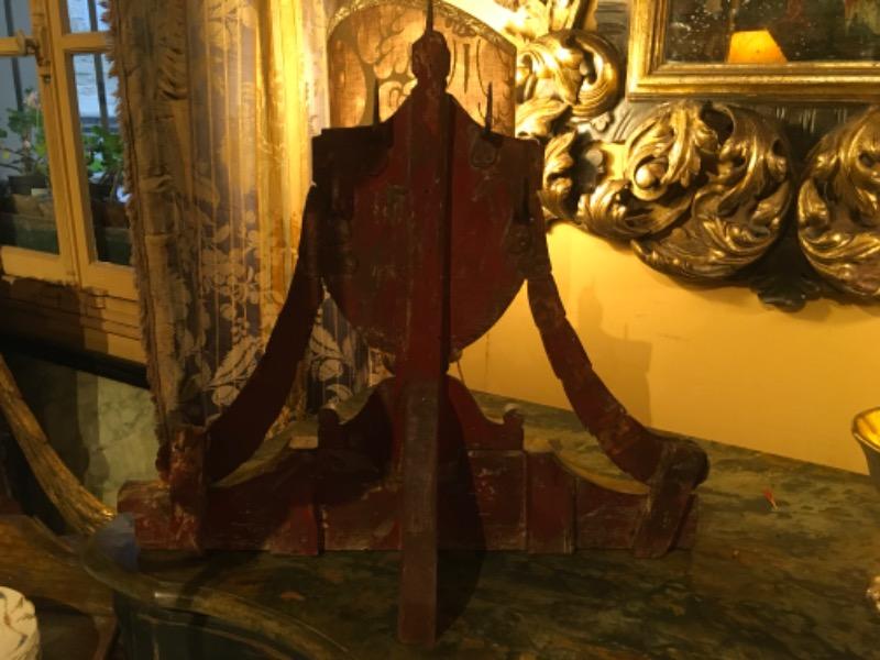 Paire de profils italiens en bois doré fin XVIII ème 