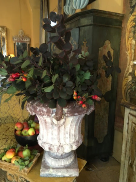 Paire de vasques imitation terre cuite XX ème 