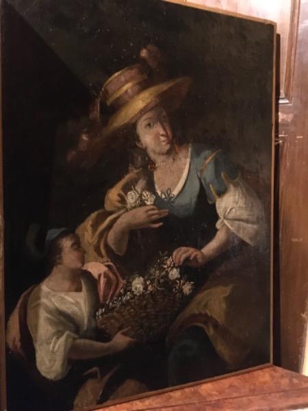 Paire d’huiles sur toile ( portraits école italienne) XVIII ème