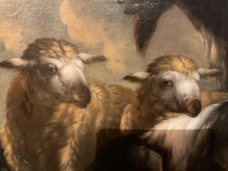 Paire HSToiles XVIII ème réentoilées et encadrées ( peintre Rosa da Tivoli ? )