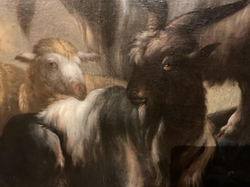 Paire HSToiles XVIII ème réentoilées et encadrées ( peintre Rosa da Tivoli ? )