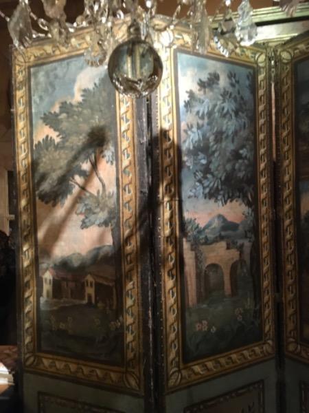 Paravent 5 feuilles Italie XVIII ème ( Piémont )