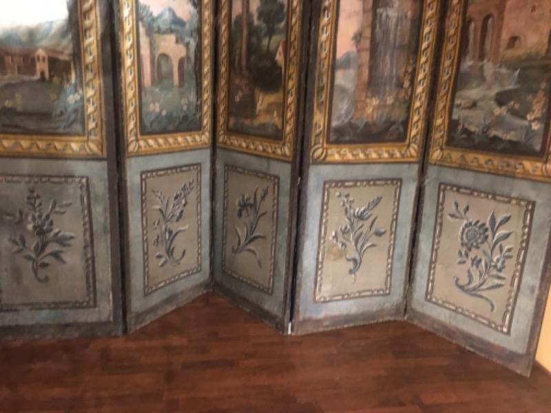 Paravent 5 feuilles Italie XVIII ème ( Piémont )