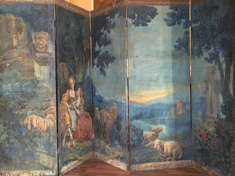 Paravent 5 feuilles époque XVIII ème.             ( Sud de la France )