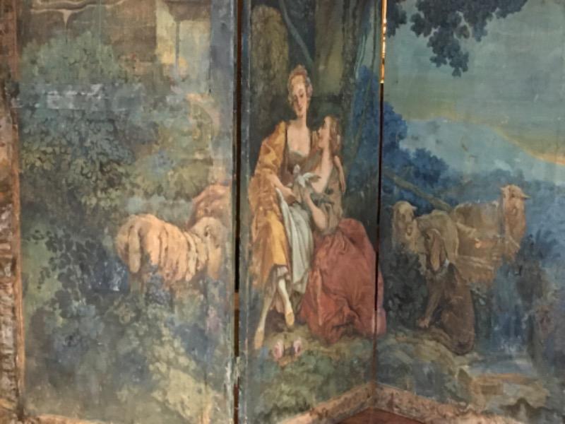 Paravent 5 feuilles époque XVIII ème.             ( Sud de la France )