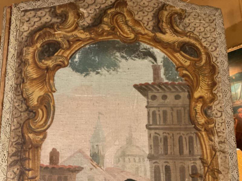 Paravent XVIII ème a 3 feuilles de 68 cm x 2 m