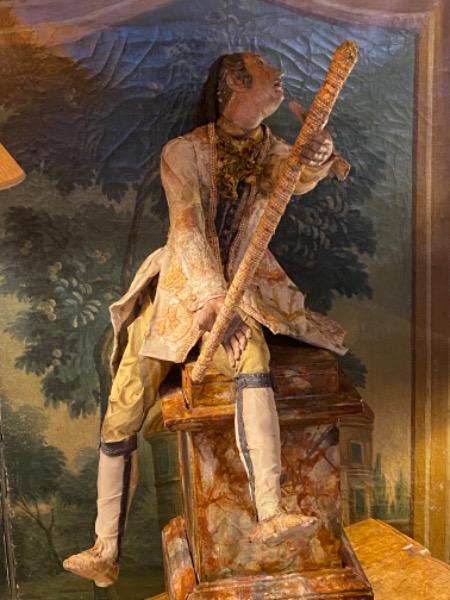 Personnage de crèche napolitaine 18 ème en bois ( yeux en sulfure )