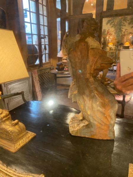 Sculpture en bois polychrome XVII ème siècle 