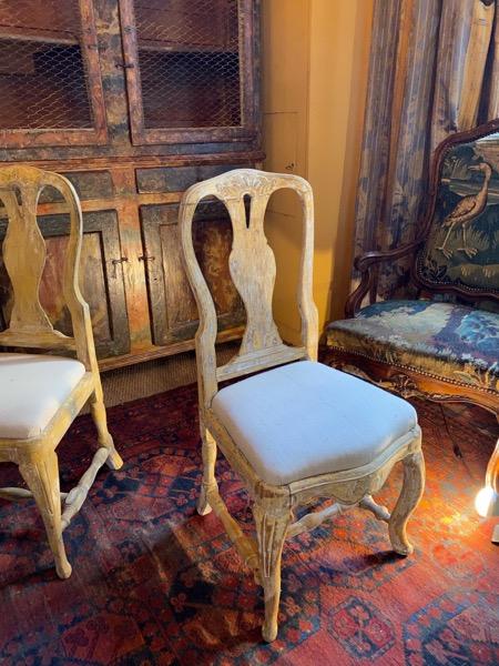 Suite de 4 chaises suédoises XVIII ème 