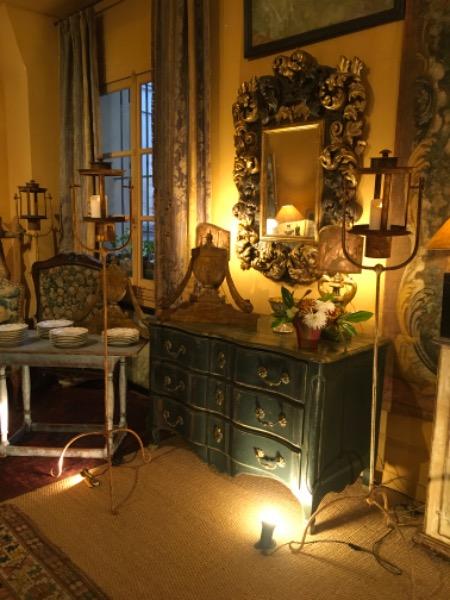 Suite de 4 lanternes en métal ( Florence ) début XX ème 