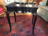 Table cabaret avec plateau amovible laquée noire ( maison Jansen ? ) xx ème