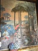 Toile peinte sur châssis XVIII ème siècle ( les vendanges )